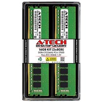 A-Tech 16GB 2x8GB DDR4 2133 MHz UDIMM PC4-17000 PC4-2133P CL15 DIMM Non-ECC 데스크탑 RAM 메모리 모듈, 4GB