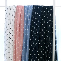 504 탐나요 땡땡이 디자인 쉬폰원단, 화이트