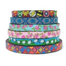산악회리본 KTZD 인치 mm y묶음 꽃적사인양직조 자카드 리본 개 체인 액세서리, [06] colour flower yard
