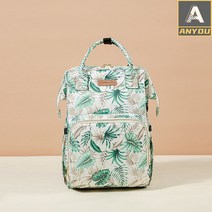 ANYOU 외출용 기저귀가방 한번에 다 들어간 이너백 기저귀가방 백팩, 삼림녹색