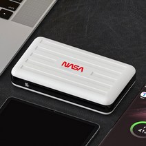 NASA 65W 휴대폰 보조 배터리팩 대용량 20 000mAh 화이트, 단품