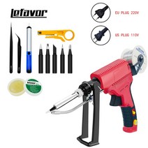 납땜인두기 납땜기 전기 휴대용 전기 납땜 인두 총 휴대용 내부 가열 자동으로 틴 건 용접 수리 도구 보내, 04 Soldering Gun set3_02 EU