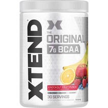 Scivation 싸이베이션 XTEND 엑스텐드 BCAA 30 서빙 아미노산 12가지, Knockout Fruit Punch