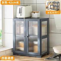 화장품정리대 화장솜케이스 향수장 향수진열장 진열대 정리함 화장품 진열장 빗통 다용도 데스크탑 찬장 주방 수납 캐비닛 수조 찬장 수납 선반 수납 차 사이드 캐비닛 차 세트 캐비닛 홈, C.창홍투명문회색 - 복층 42장(사방투명)