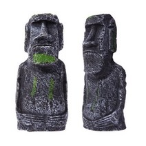 수조관 인테리어 장식 모아이 석상 모형 S, 수족관장식7.5 X 17.5cm SE00755