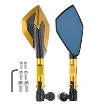 바이크 미러 오토바이 CNC 미러 KYMCO Xciting 250 300 400 AK550 AK 2017-2020 용 사이드, 01 gold
