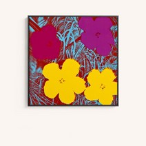 Andy Warhol 앤디워홀 작품 Flowers / 카페 거실에 걸면 좋은 그림액자 01, 골드