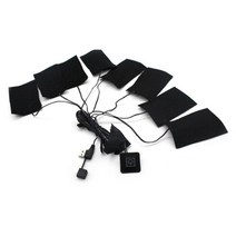 발열판 발열필름 usb 붙이는 난로 난방 깔창 장갑 8 in 1 USB 전기 천 히터 패드 자켓 세트, [02] 4