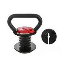 무게조절 케틀벨 피트니스 중량 덤벨 운동, 20kg 빨간색과 검정색 조절 가능한 케틀벨