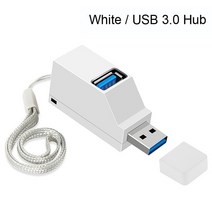 usb 멀티포트 무선 3 인 1 USB 3.0 허브 어댑터 익스텐더 미니 분배기 박스 노트북 맥북 휴대 전화 고속 U, 03 USB 3.0 White