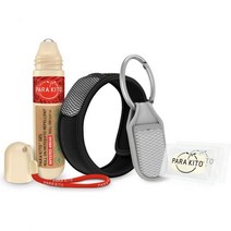 PARAKITO 모기 퇴치제 번들 1 롤 온 손목밴드 클립, Roll-on/Black/Sage