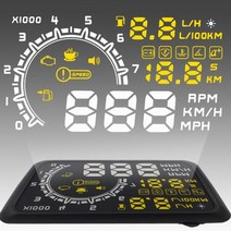 헤드업디스플레이 hud 자동차 속도계 온보드 컴퓨터 자동차 속도 프로젝터 헤드 업 디스플레이 Hud Obd2, 한개옵션0