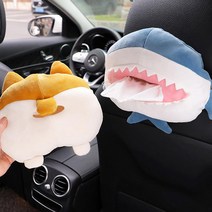 디엠몰 1+1 아기상어 뚜루루뚜루 인형 쿠션 티슈케이스 휴지케이스 보관함 차량용, 1개입+1개입, 강아지
