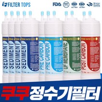 필터탑스 쿠쿠정수기 고품질 정수기필터 호환 프리미엄 세트, 선택07_8인치 한방향 1회세트(1+1+1+1)