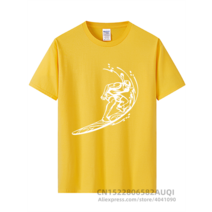 바다 서핑 보드 남성 코튼 티셔츠 스트리트웨어 서핑 보드 라글란 소매 의류 캐주얼 탑, 16 D5611W-Yellow_06 2XL