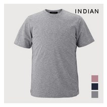 인디안 면혼방 솔리드 라운드넥 반팔티셔츠 MITASYM2211