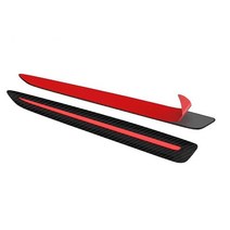 2pcs 자동차 충돌 방지 스트립 범퍼 안티 스크래치 스트립 스티커 바디 도어 가장자리 안티 스크래치 보호 부드러운 고무 스트립, 탄소 섬유 블랙