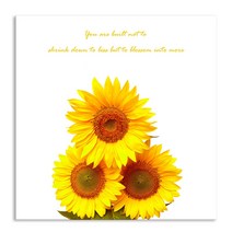 세잔느화실 인테리어 액자 황금 해바라기그림 골드 그림액자 두꺼비집 가리개 6.풍수 화이트해바라기세송이, 캔버스액자, 100x100cm