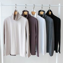 [모조에스핀티셔츠] [코코세븐]겨울 스판 기모 빅사이즈 여성 목폴라 이너티셔츠 L XL