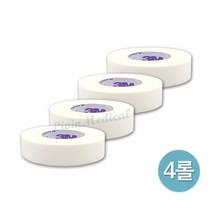 3M 듀라포어 1538-0 의료용테이프 1/2인치 실크반창고 드레싱 반창고 4롤, 1개