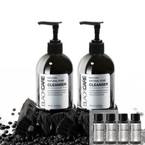 빈스캐빈 블랙케어 pH4.5 약산성 모공 젤클렌저 2종세트 ( 300ml 2병 대용량 약산성 폼클렌징 / 이중세안 딥클렌징폼/ 클렌저 여행용 4개 증정 ), 2개