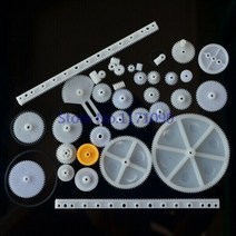 감속기 웜감속기 34 종류의 랙 및 피니언 기어 가방 장난감 모델 풀리 플라스틱 감속기 Diy 키트, 한개옵션0