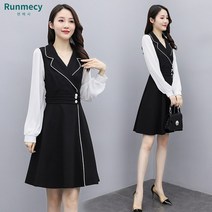 런메시Runmecy 여성 가을 원피스 하객원피스 정장원피스