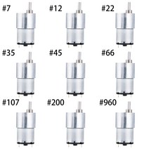 전동모터 DC 12V 기어 모터 고 토크 전기 마이크로 감속 편심 출력 샤프트 37mm 직경 박스, 11 960RPM