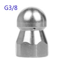 고압 세척기 스테인레스 스틸 G1/4 G3/8 및 액세서리 BSP 1/4 G3/8 입구 3 노즐 호스 금속 회전 하수도 청, 02 브라운