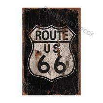 Route 66-빈티지 금속 주석 사인 빈티지 레트로 차고 벽 장식 바 펍 클럽 남자 동굴 주유소, [01] 20x30cm, DF007-14