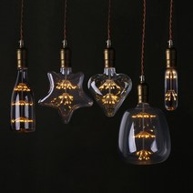 유튜브조명 자연광조명 방송조명 지속광조명 영상 t30 led edison 빈티지 별이 빛나는 하늘 램프 심장 병 retro led firework non 전구 사진촬영 브이로그, 팁 다이아몬드, e26 110v, 아니