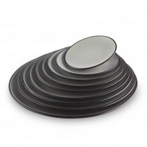 투톤 멜라민 원형접시(9sizes)-한식 한정식 퓨전 레스토랑 업소용 멜라민그릇, TK그레이브라운