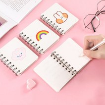다파요 1+1 아기자기 A7 미니수첩 메모장 포켓노트, 토끼+바나나