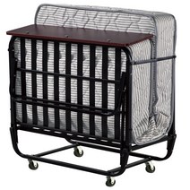 병원 접이식 간이침대 이동식 보호자침대 간병 베드, 철선침대프레임스트라이프쿠션 폭 0.9미터