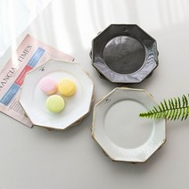 코스타노바 루지아 8각 디니접시 30cm, 다크그레이(블랙), 1개