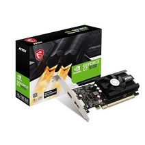 MSI 게이밍 지포스 GT 1030 4GB GDRR4 64비트 HDCP 지원 DirectX 12 DP HDMI 싱글팬 OC 그래픽 카드 (GT 4GD4 LPOC), 1개