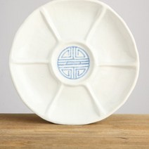 이천도자기 떡살백자 원형 칠절판 접시 27.5cm _ 04059EA, 본상품선택, 본상품선택
