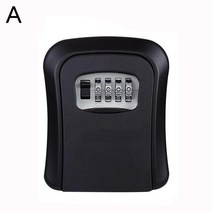 비상금 책금고 소형 여행용 비밀상자 가정용 시크릿박스 사무실 차량용 wall mount key storage secret box 4 자리 키, 검은색