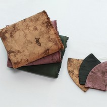 대폭) 천연 염색 원단 3종 -무명룩 CB6, 옐로브라운