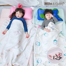 밀로앤개비 분리형 모달 사계절 어린이집 낮잠이불 미니베개 세트, 리틀캐리커처 로라/미니 로라1매쉬1