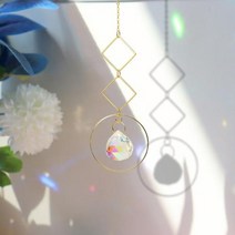 썬캐쳐 크리스탈썬캐쳐 썬캐처 자개 모빌 드림캐쳐 크리스탈 펜던트 바람 차임 샹들리에 모양 프리즘면 처리 된 매달려 보석 장식 유리 태양 포수 실내 야외 장식, f