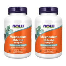 2개 Nowfoods 나우푸드 구연산마그네슘 400mg 90정