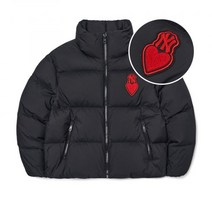 [국내매장판] 엠엘비 MLB 여성 하트 크롭 패딩 NY (Black)