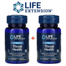 Life Extension 라이프익스텐션 ThroatHealth 구강 유산균 캔디 만니톨 살리바리우스 BLIS K12 20억CFU 30정 2팩