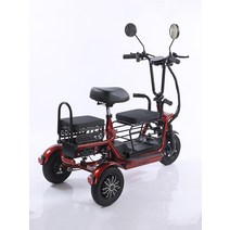 전동 스쿠터 출퇴근 바이크 3륜 세발 배달용 운반차, 12A 납축전지 50km  3인승 48V