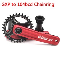 Fovno-MTB 자전거 HollowTech 크랭크셋 직접 마운트 MTB GXP 104bcd 크랭크셋 170mm 알루미늄 합금 Bik, 36T, GXP to 104bcd Red