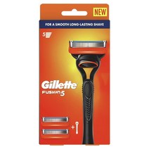 퓨전 수동 면도기 + 블레이드 리필 2개 Gillette Fusion Manual Razor + 2 Blade Refills