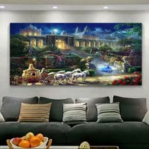대형 호박 마차 보석십자수 집에서할수있는취미 특 집들이 개업 선물, 단일사이즈, 120x60