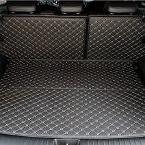 카프트 더뉴셀토스 트렁크매트 프리미엄 가죽 퀄팅 차박, 트렁크스피커-무, 분리형, 블랙-블랙