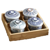 일본식 계란찜 그릇 차완무시 뚝배기 4종세트+UPPERCUT 양말